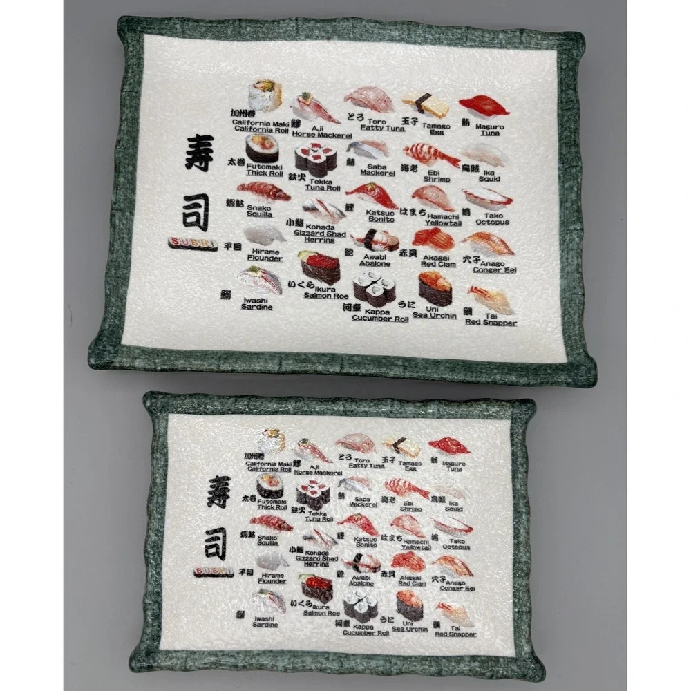 Japanese Pottery Sushi Picture‎ Menu Plate English Japan Translation Sashimi